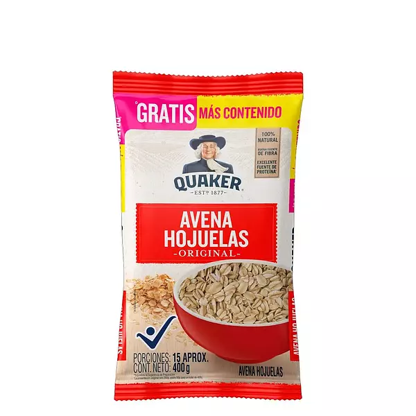 Avena en Hojuelas Quaker  Extra Contenido 