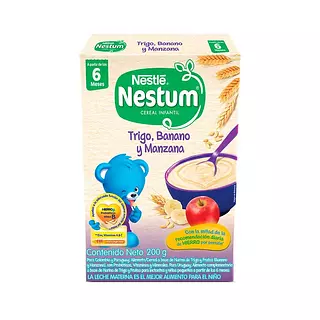Cereal Infantil Nestum Trigo,Banano y Manzana  6 meses 