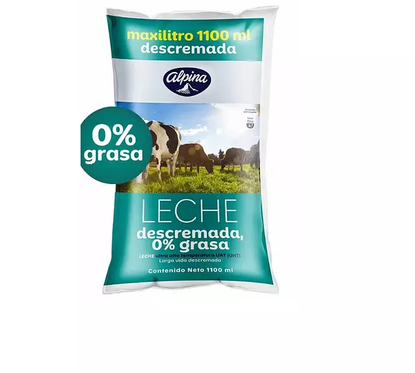 Leche Alpina  Descremada 0 Grasa 