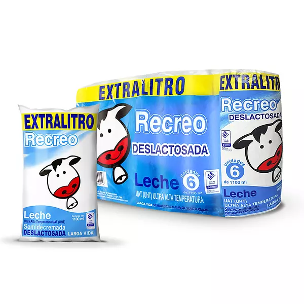 Leche Recreo Deslactosada Sixpack