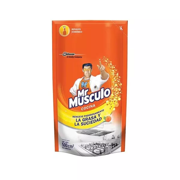 Mr Musculos Limpiador Liquido Cocina Naranja