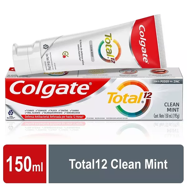 Crema Dental Colgate Total 12 Clean Mint Antibacterial 