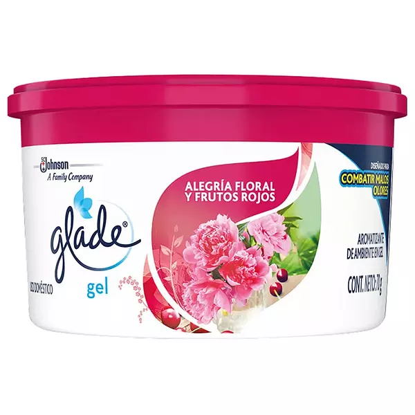 Aromatizante de ambiente en gel glade Alegría floral y Frutos rojos 