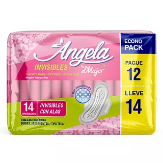  Toallas Higienicas Angela Invisibles 
