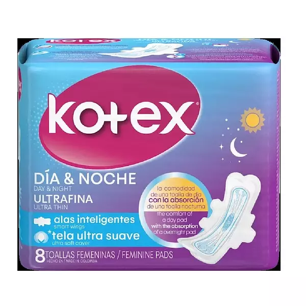 Toallas Higienica Kotes Dia Y Noche Ultrafina x 8