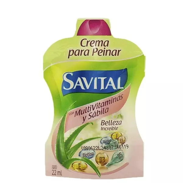 Crema para peinar sabital multivitaminas y sabina sobre