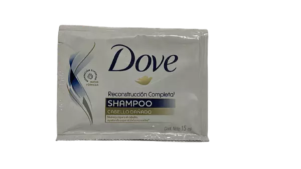 shampoo dove cabello dañado sobre