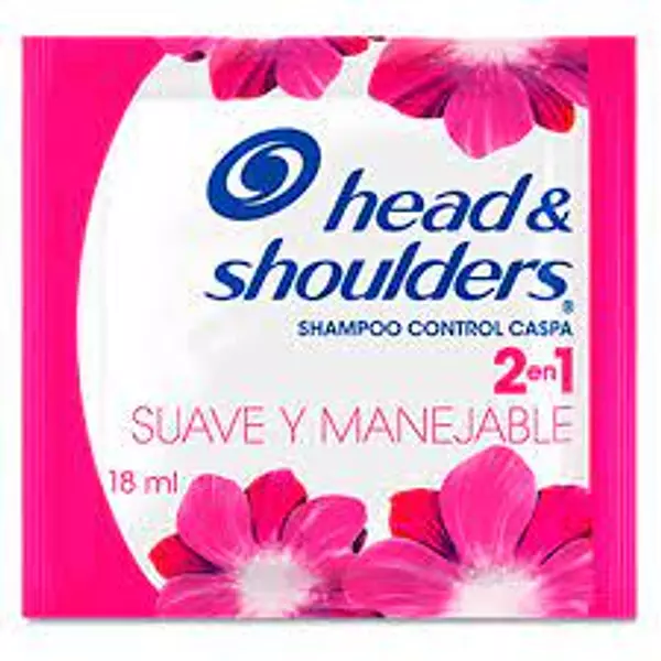 shampoo h & s suave y manejable  sobre