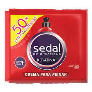 crema para peinar sedal keratina  sobre