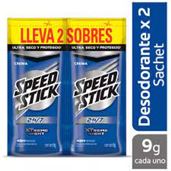 desodorante speed stick en crema x 2  sobre