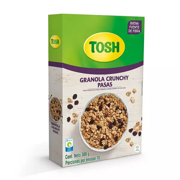 Tosh Granola Crunchy Pasas 