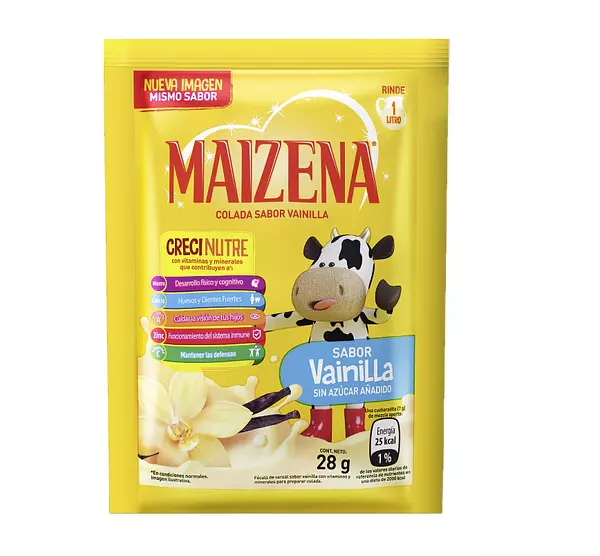 Colada Maizena vainilla sobre