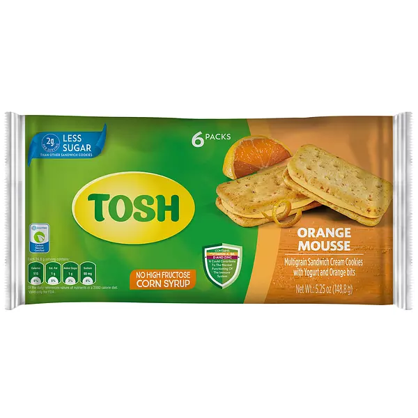 Galleta multicereal tosh moisse de naranja