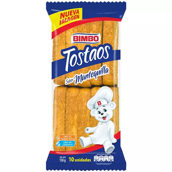 Tostadas bimbo mantequilla