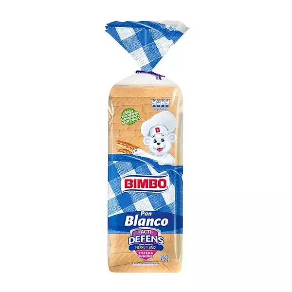 Pan blanco tajado bimbo