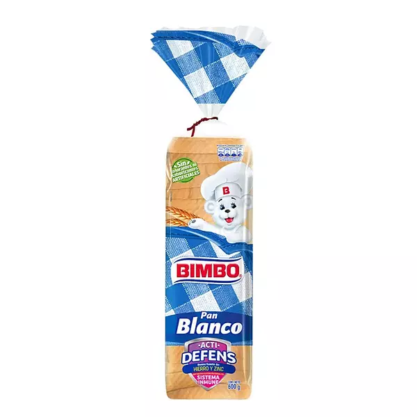 Pan blanco tajado bimbo