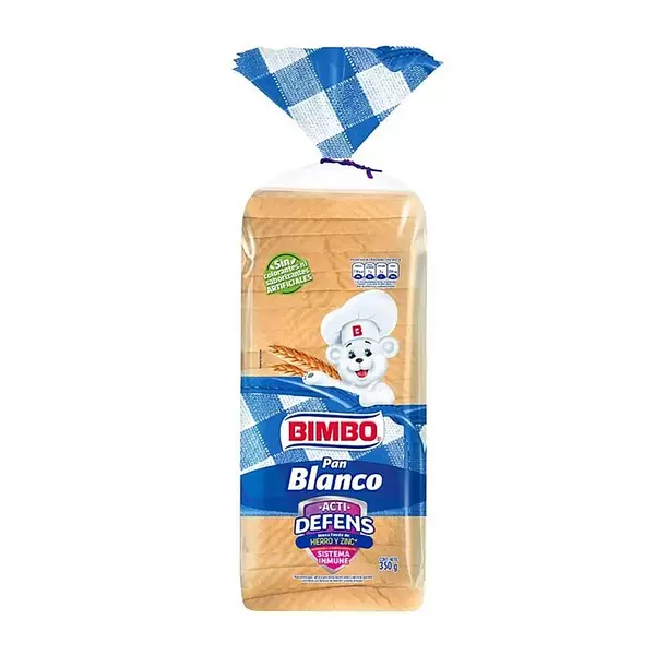 Pan blanco tajado bimbo