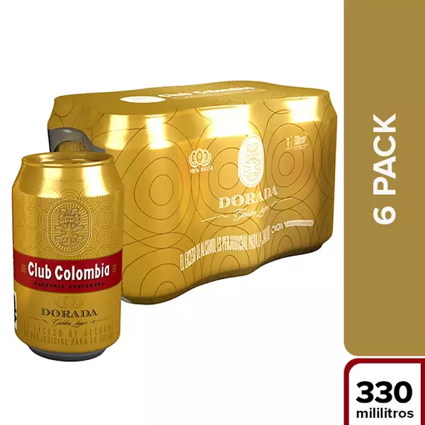 Cerveza Club Colombia Dorada Sixpack