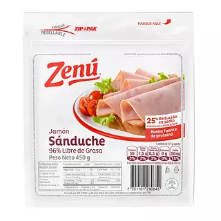 Jamon Sanduche Zenu 22 Tajadas