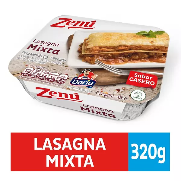 Lasaña Mixta Zenu