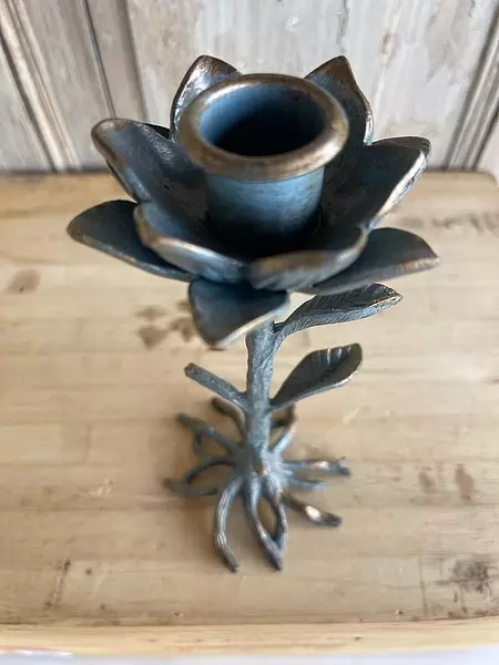 Candelabro Flor Metálica - Colombia 1980