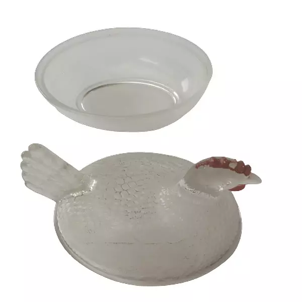 Gallina De Vidrio Transparente Grande