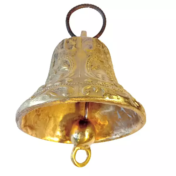 Campana De Iglesia Dorada Grande