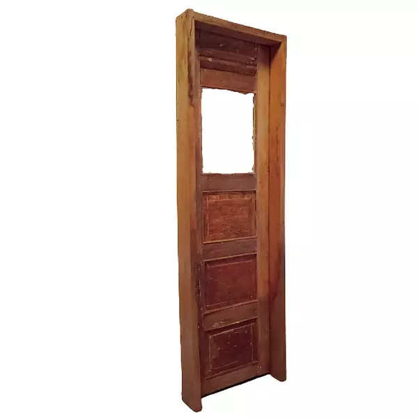 Puerta Antigua 1 Hoja De Madera - Colombia 1960