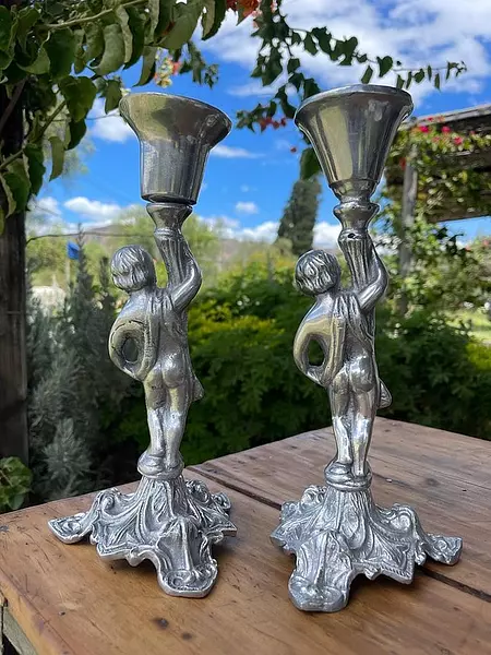 Candelabros De Aluminio Fundido - Mexico 1970