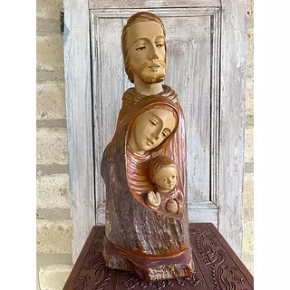 Talla En Madera De La Sagrada Familia De Nazareth
