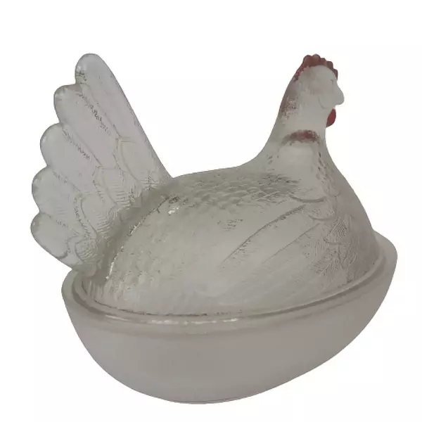 Gallina De Vidrio Transparente Grande