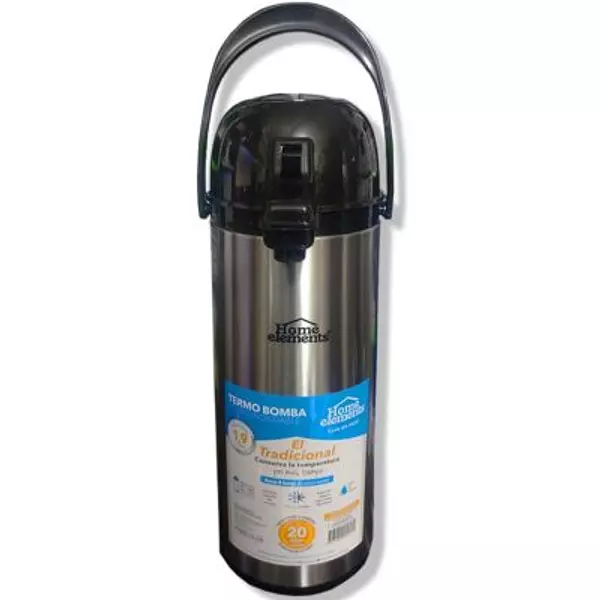 Termo Bomba Home Element Capacidad 1.9 Litros Inox