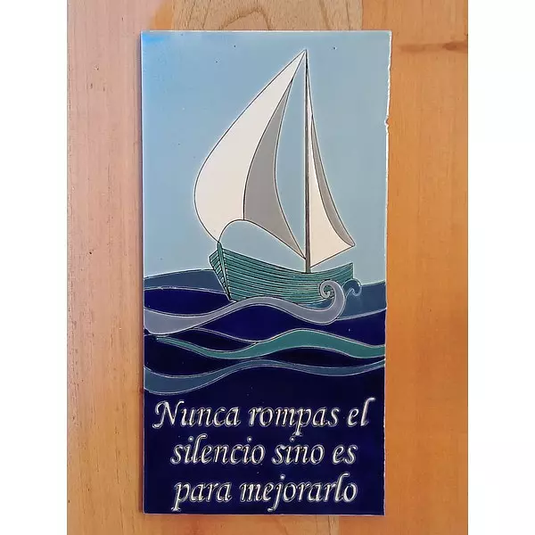 Baldosa Nunca Rompas El Silencio...15 X 30 Cm.