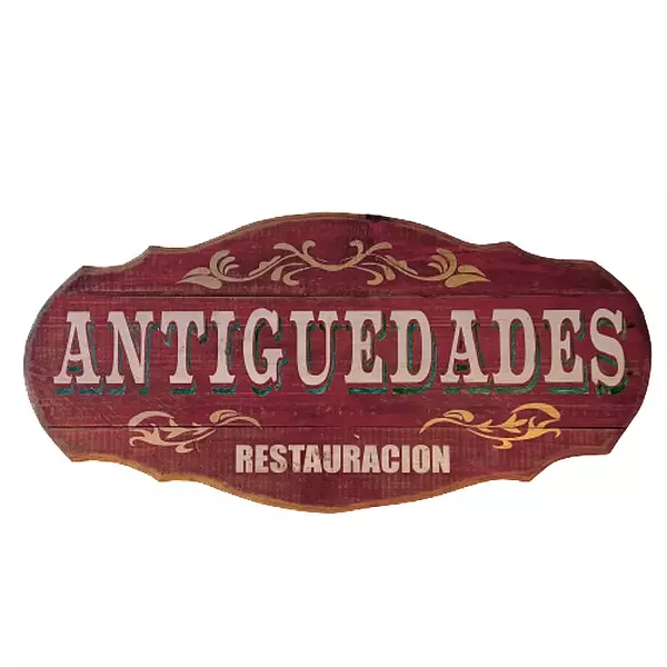 Letrero Antigüedades Restauración