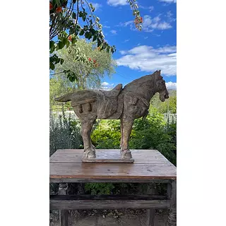 Caballo Tallado De Madera