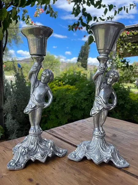 Candelabros De Aluminio Fundido - Mexico 1970