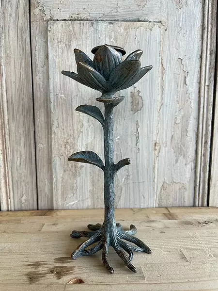 Candelabro Flor Metálica - Colombia 1980