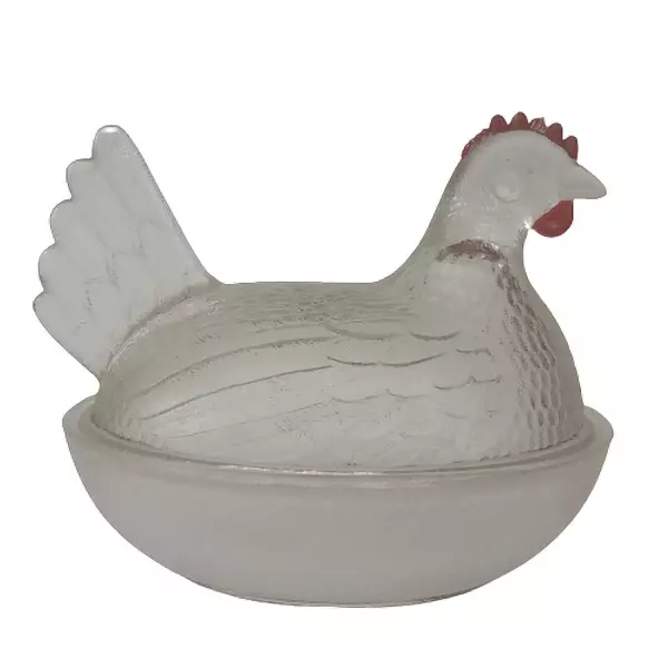 Gallina De Vidrio Transparente Grande