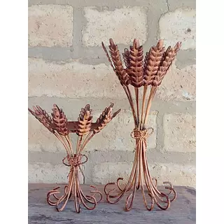 Candelabros X 2 Espigas De Trigo Estilo Hans Kögl