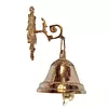 Campana Dorada Lisa Sonora Con Soporte