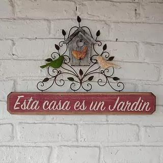 Letrero De Madera Y Metal