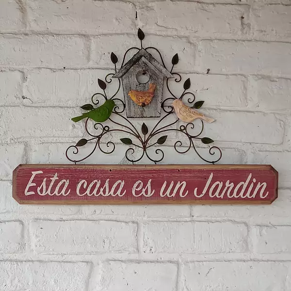 Letrero De Madera Y Metal