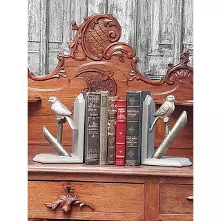 Pareja De Tranca Libros Con Pájaros