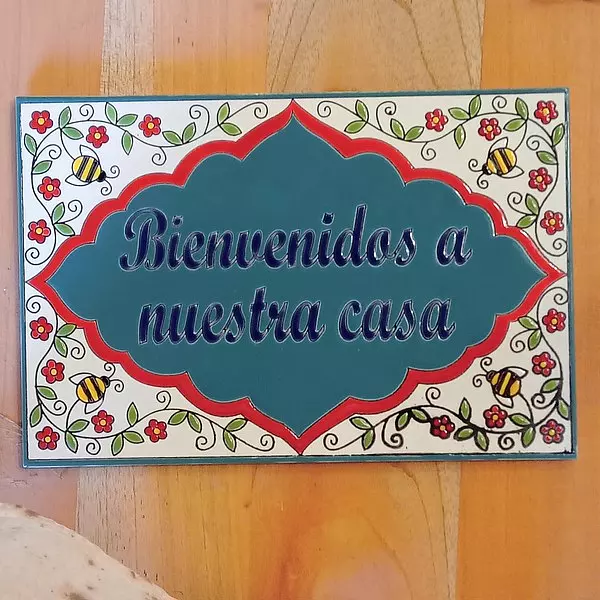 Baldosa Bienvenidos A Nuestra Casa 20 X 30 Cm.