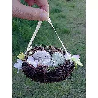 Nido Con 3 Huevos De Pascua