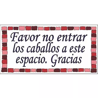 Señalización 15 X 30 Cm