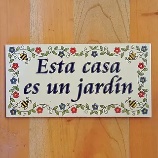 Baldosa Esta Casa Es Un Jardín 15 X 30 Cm.
