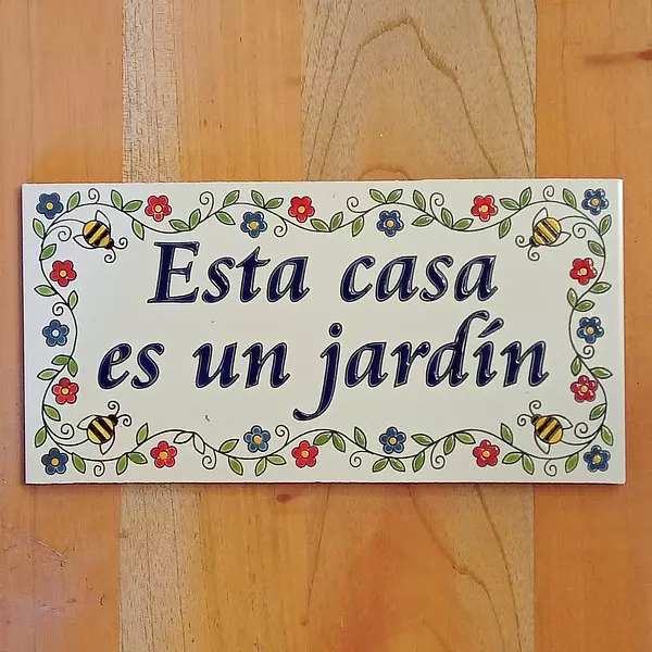 Baldosa Esta Casa Es Un Jardín 15 X 30 Cm.