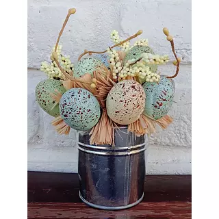 Balde Con Huevos De Pascua
