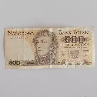 Billete 500 Zlotych 1982